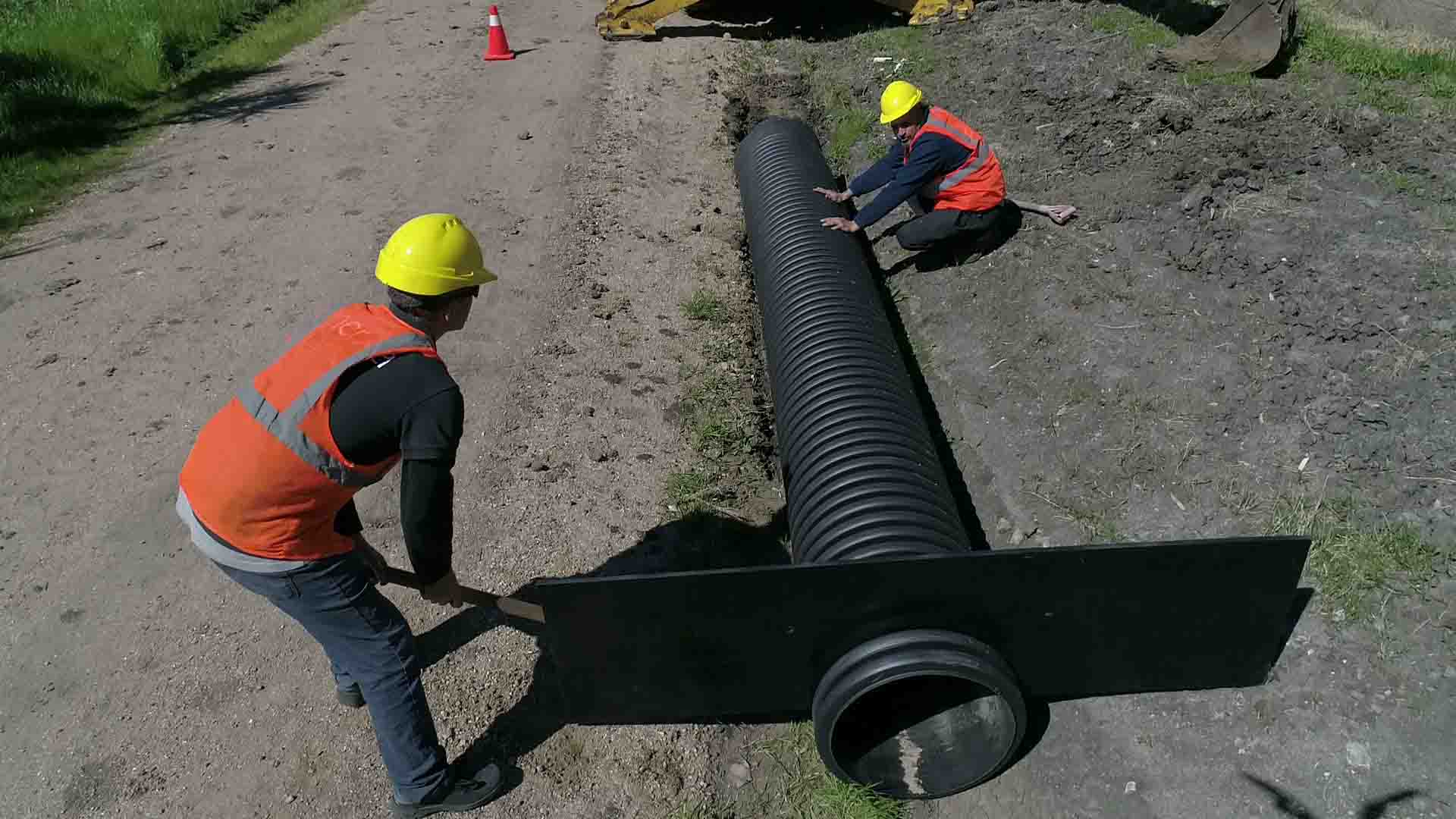 HDPE double wall corrugated pipes plastic road culverts for drainage and sewer water