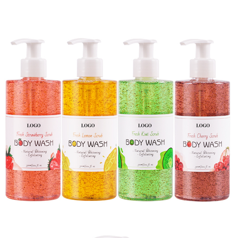 Private Label Skin Whitening Bodywash Liquid Shower Gel Fruit Flavored with Moisturizing Rose Milk Fragrance Perfumed Body Wash from China supplier