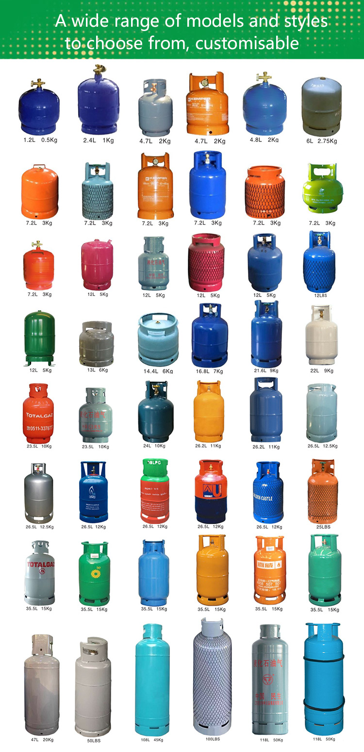 Camping refilling nigeria directly 5kg lpg gas cylinders price for Zambia