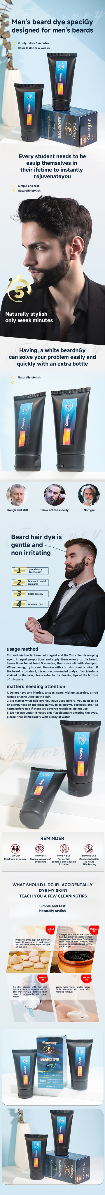 OEM Men's Organic Vegan Beard Balm and Lotion Vitamin C Refreshing Moisturizing Oil for All Beards Beard Dye from China supplier