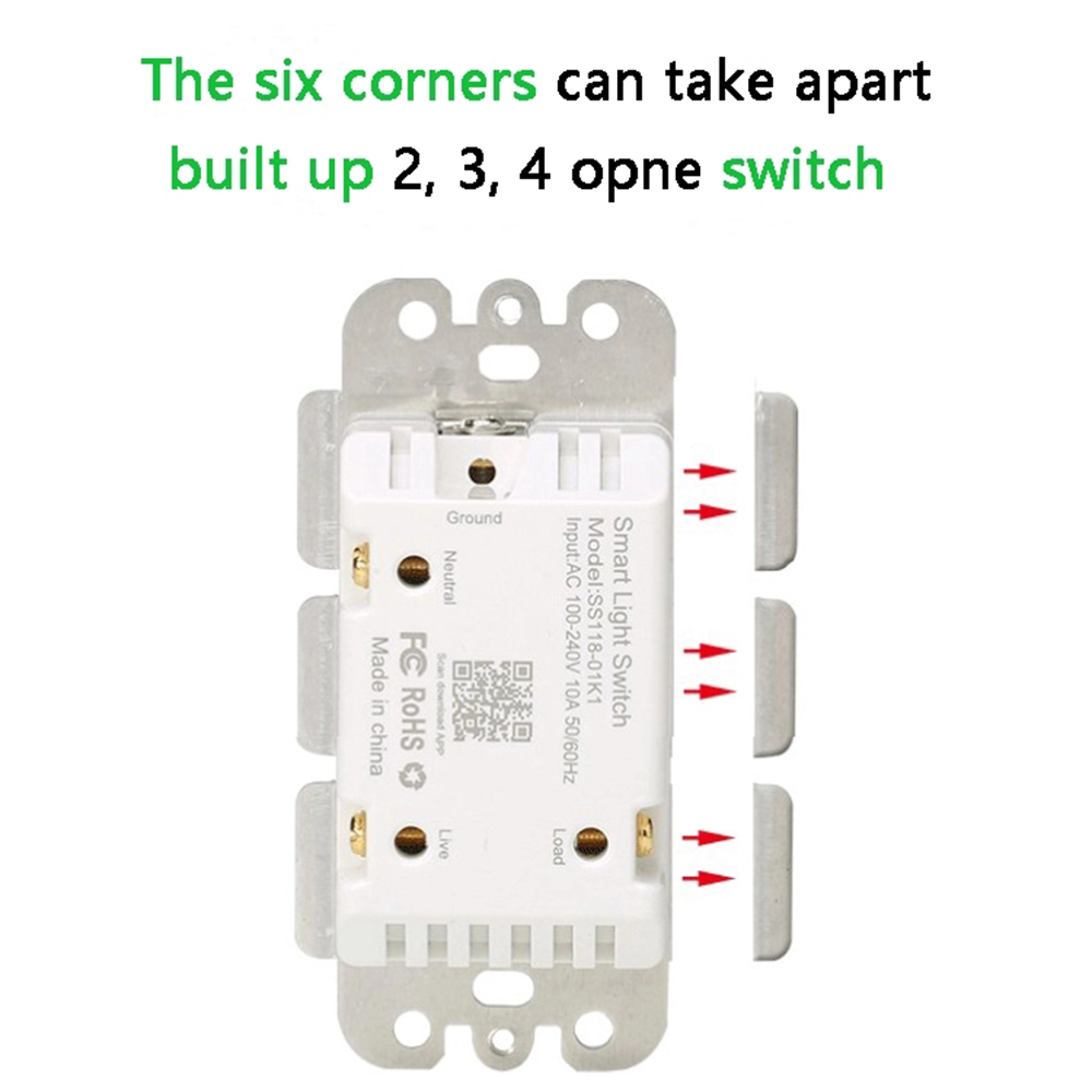US Remote Control Interruptor Wifi Light Switch Interruptor Wifi Inteligente Light Switch Electric Smart Switch Google Home from China supplier