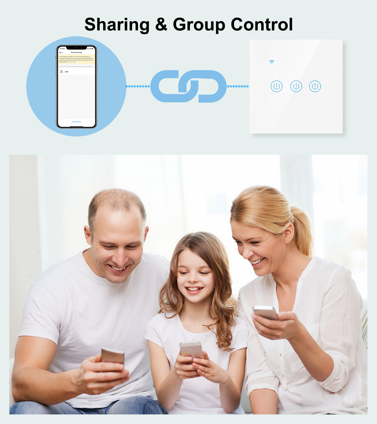 EU No Neutral Alexa Smart Home Touch Screen Light Wifi Smart Switch from China supplier