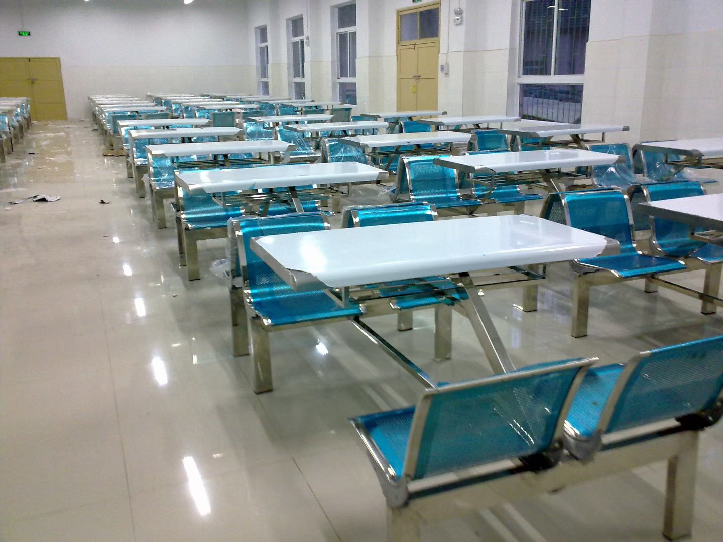 2/4/6/8 stainless steel school restaurant canteen table set durable from China supplier