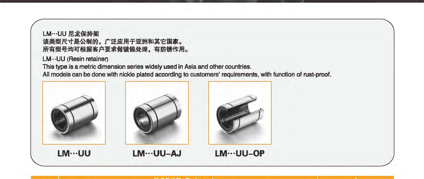 Factory Direct Price High Quality High Speed China Spherical Roller Sliding Linear Bearing LM10/20/25UU-AJ from China supplier