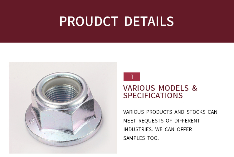 DIN6926 Fertigung verschiedener Hex -Flansch -Nylon -Foonknuss