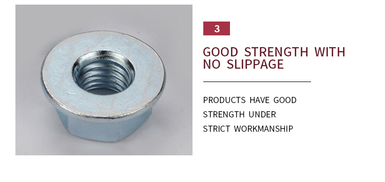 DIN6923 Flange Hexagon Nuts Hexagonal carbon steel non-slip flange nuts