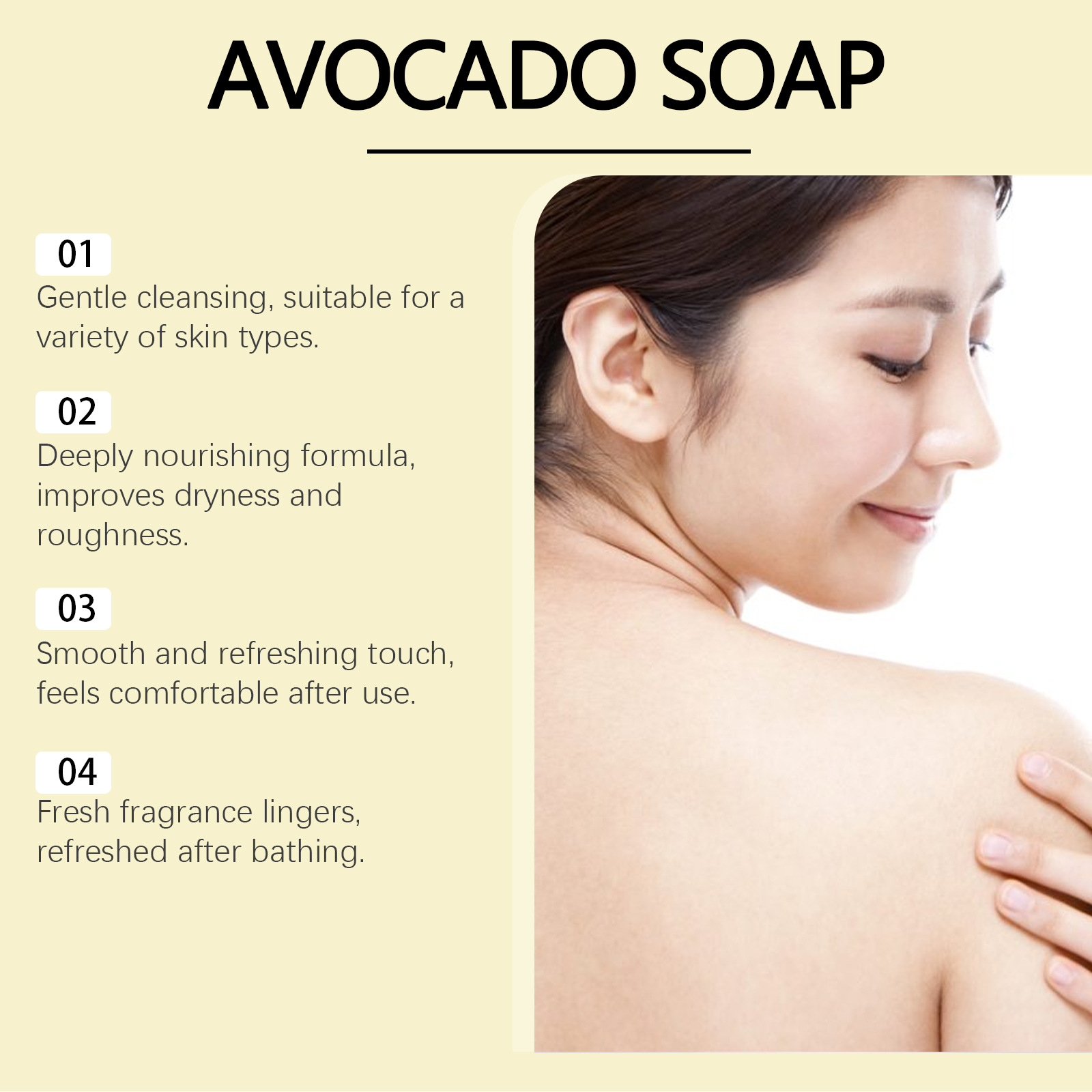 Private Logo Avocado Organic Bar Soap Moisturizing Skin Care Soap Made From Natural Oil Hair Hand Face Body Bath Wash Products from China supplier