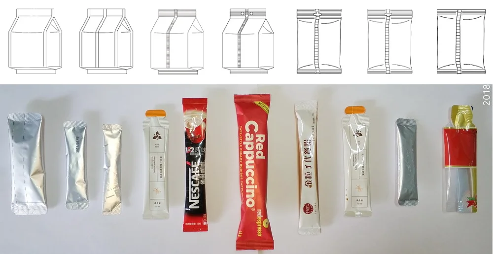 CE automatic 1-50g honey liquid sachet filling machine Shaped bag stick 4 lanes Viscous liquid three-side seal packing machine from China supplier