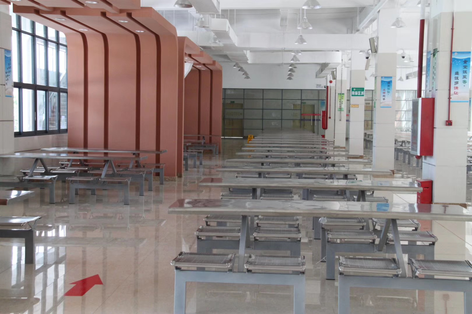 2/4/6/8 stainless steel school restaurant canteen table set durable from China supplier