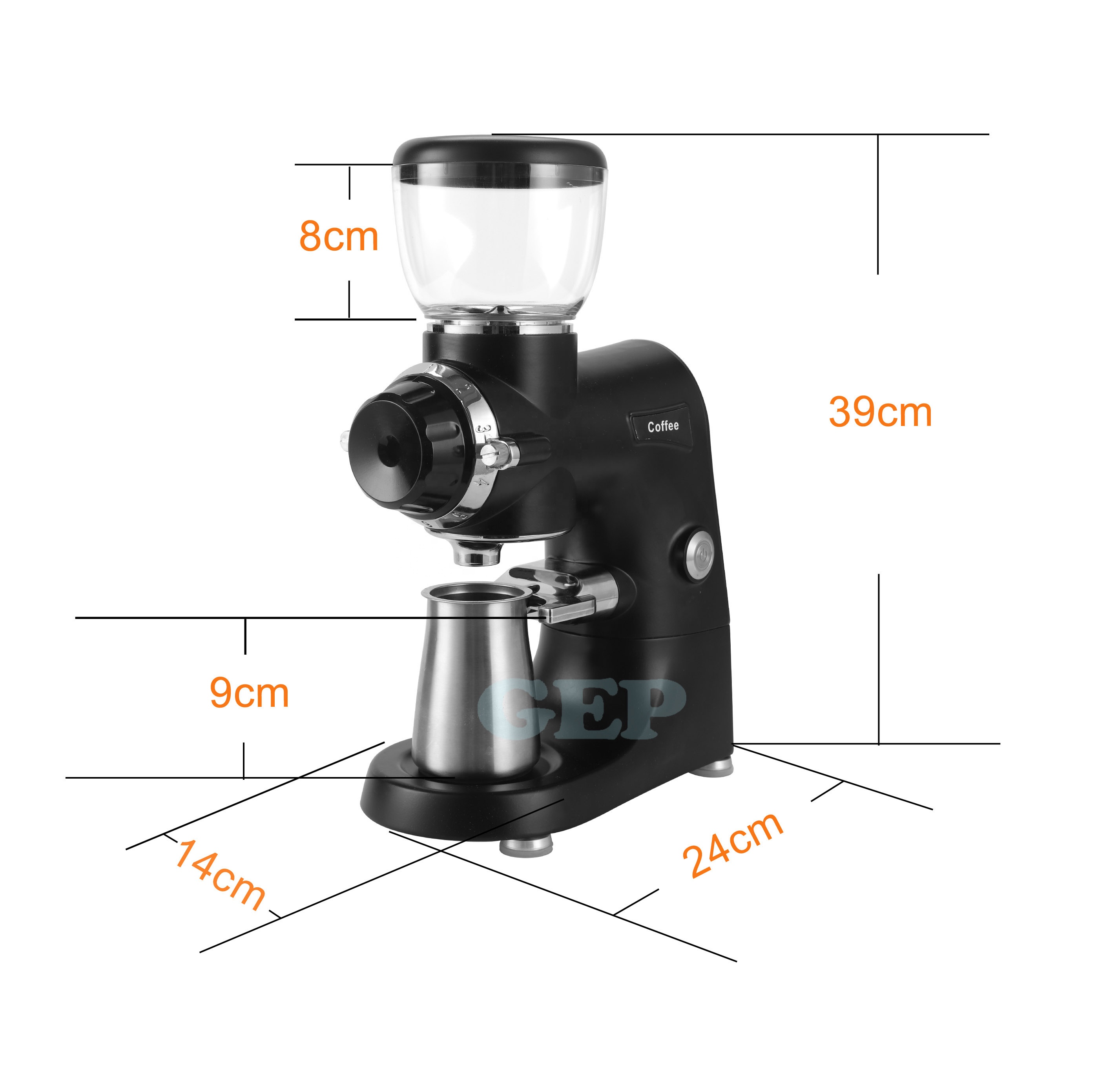 New design Adjustable Electric Espresso Coffee  Grinder Use in Shop and Home