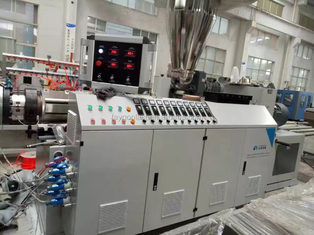 Plastic Pvc Profile Stretch Ceiling Profile Production Line with Twin Screw Extruder from China supplier