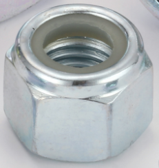 ISO7040 Unique Zinc Plated Flanged Steel Hex Nylon Locknut