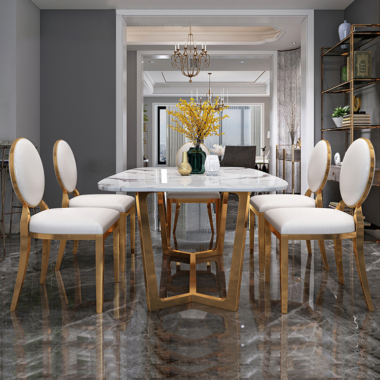 gold golden dining round rose glass table stackable stainless banquet  metal chair party tables