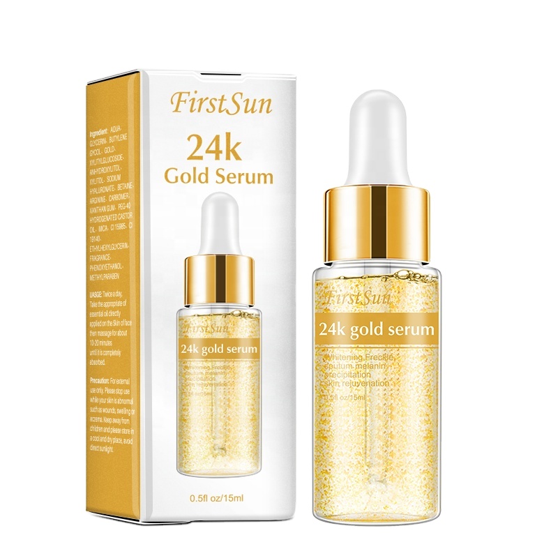 Wholesale 24k Gold Collagen Face Serum Reducing Melanin Serum Powerful Serum Anti Wrinkle Anti Aging from China supplier