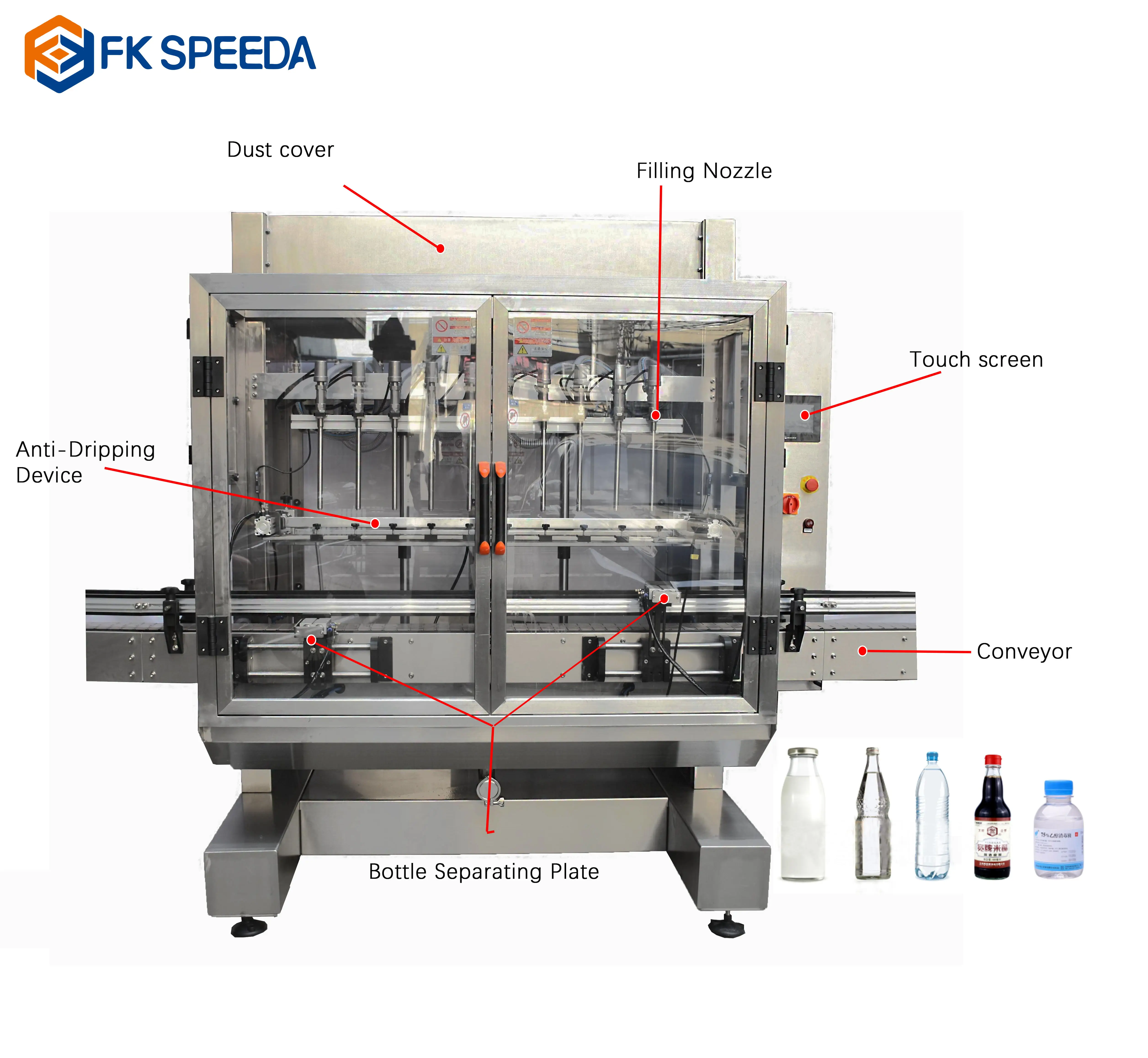 Automatic General type rapeseed oil gravity liquid filling machine from China supplier
