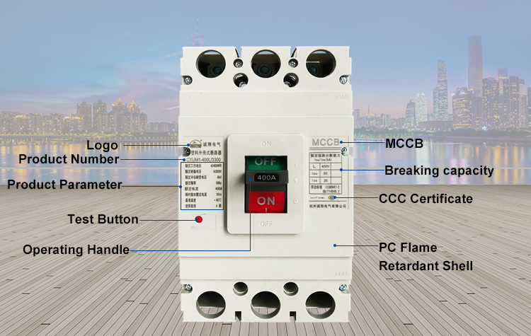 Moulded case circuit breaker 3 phase circuit breaker mccb