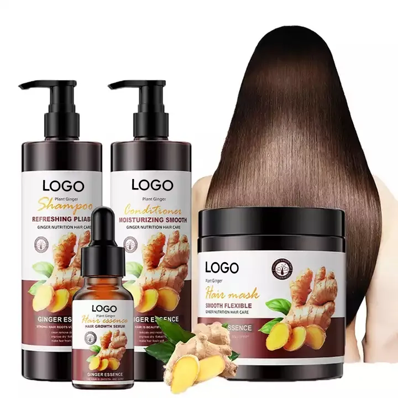Ginger Orgainc Natural Shampoo Conditioner Anti Hair Loss Hair Care Sets for Repairing from China supplier