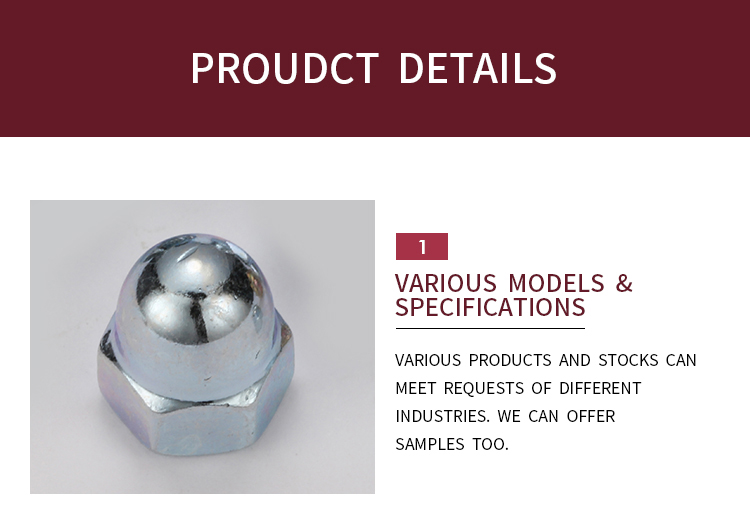 JIS B 1183 High quality hot sale Steel Domed Cap Hex Nut