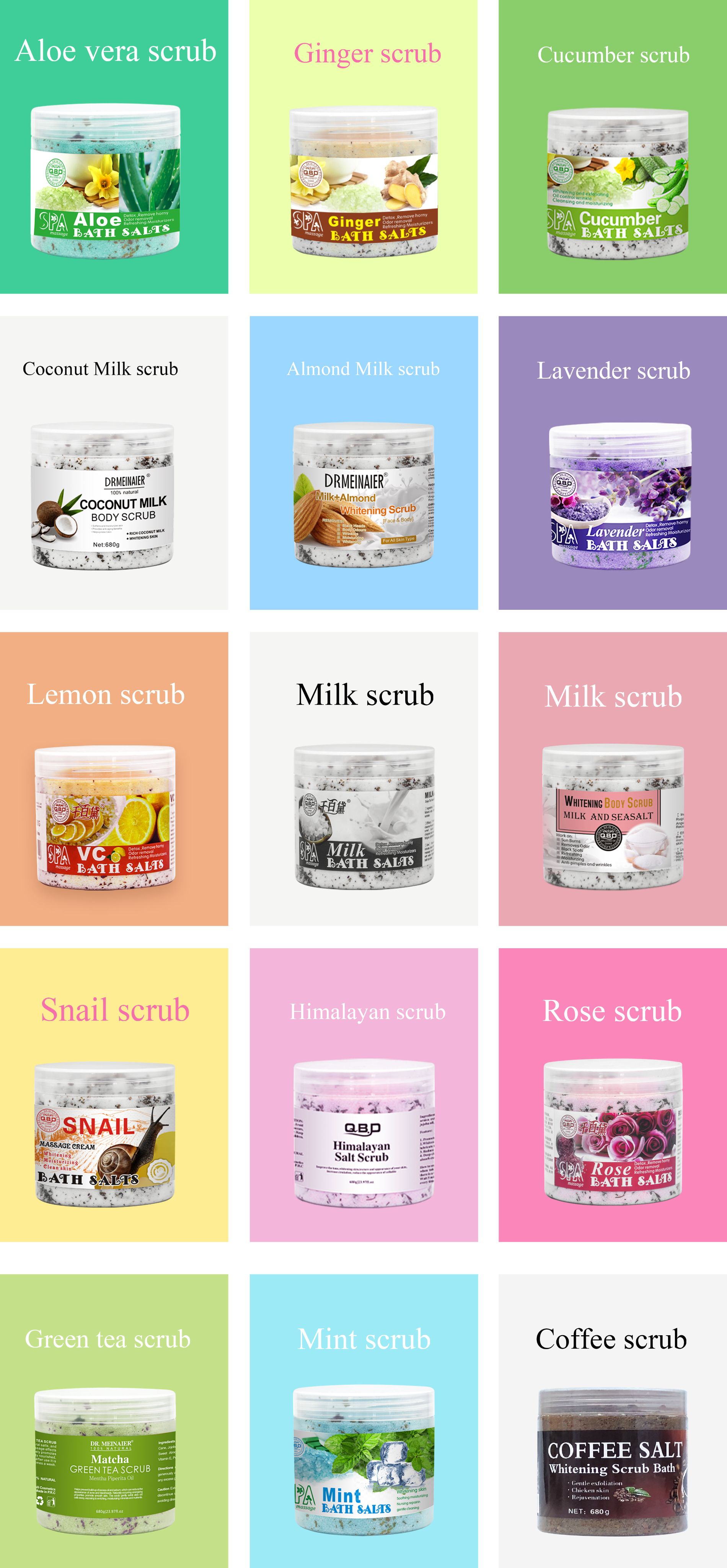 Private Label Beauty Organic Pure Body Scrub Whitening Sea Salt Sugar Exfoliator Skin Care Products Bath Salt from China supplier