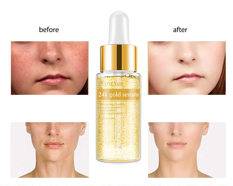 Wholesale 24k Gold Collagen Face Serum Reducing Melanin Serum Powerful Serum Anti Wrinkle Anti Aging from China supplier