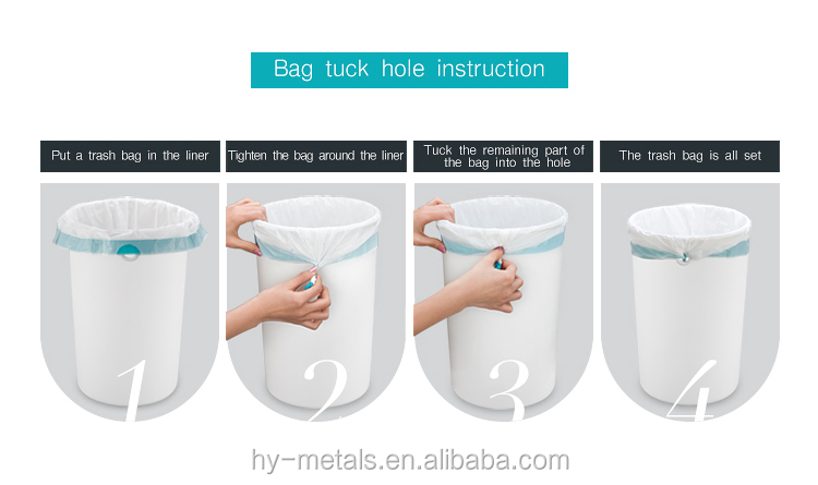 Metal trash can for kitchen/restaurant/hotel room/living room