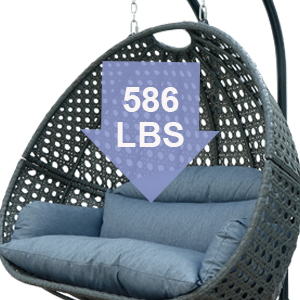 USA in stock free shipping cost metal swing frame ratan egg shaped garden swing chair