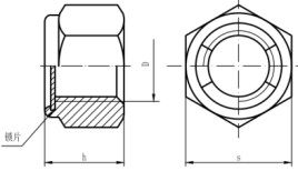 ISO7719  all metal hexagon nuts with zinc-plated pressing type and lock plate type