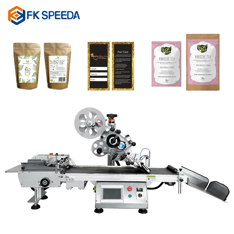 FK622 Mylar Bag Labeling Machine Flat Surface Pouch Applicator With Paging Machine from China supplier