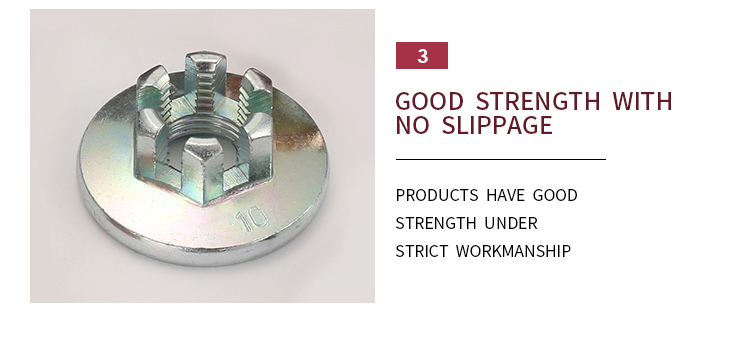 DIN935-1 China Support Customization Service Zinc Plated Castle Nuts