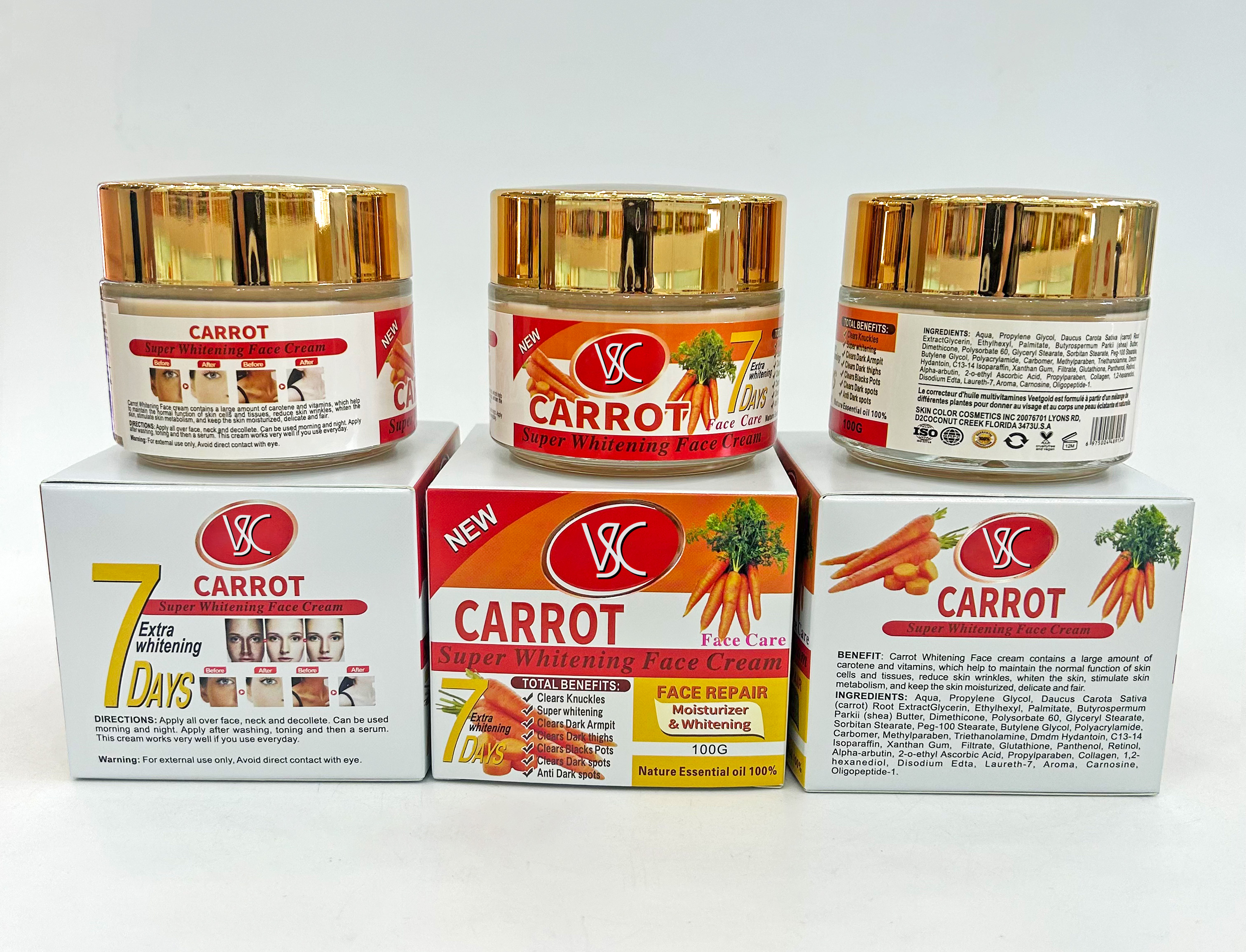 Custom Logo Whitening Carrot Face Cream Lotion for Adults & Women Skin Lightening & Spot Removal from China supplier