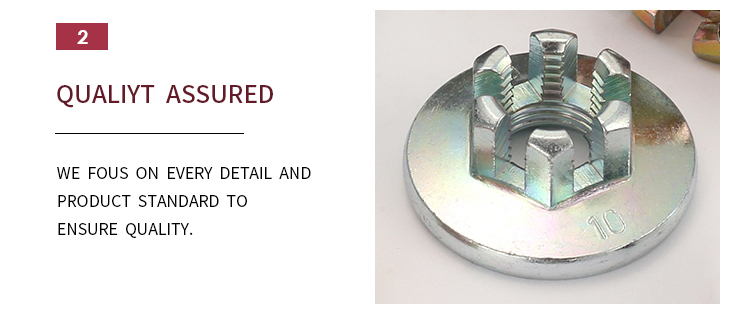 ASME B18.2.2 Self-locking Fine Workmanship Hex Slotted Nuts Hot Dep Galvanized Hexagon Nut