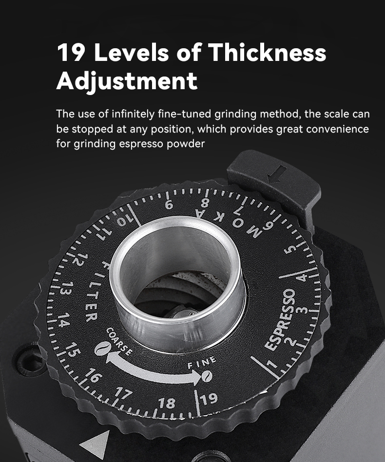 Commercial Coffee Maker with Grinder Automatic Coffee Machine with Electric Stainless steel Conical Burr Coffee Grinder DF64