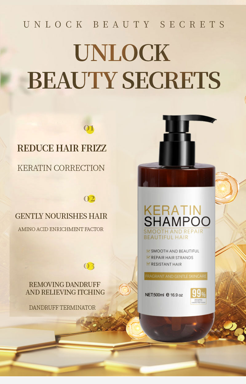 Custom Logo Organic Shampoo Conditioner Set Keratin Collagen Hair Care Sulfate-Free Shower Gel Promotes Hair Growth from China supplier